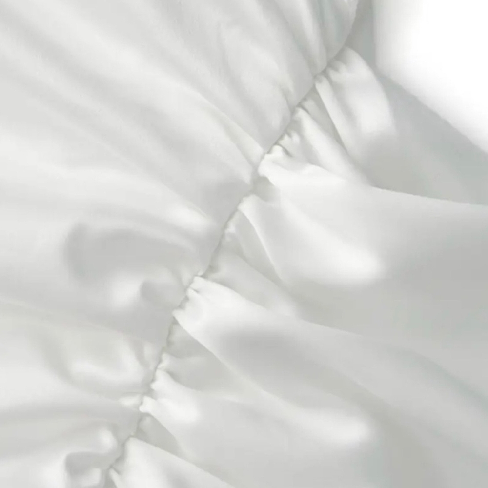 Off-Shoulder White Lace Insert Asymmetrical Mini Dress - Picture 4 of 4